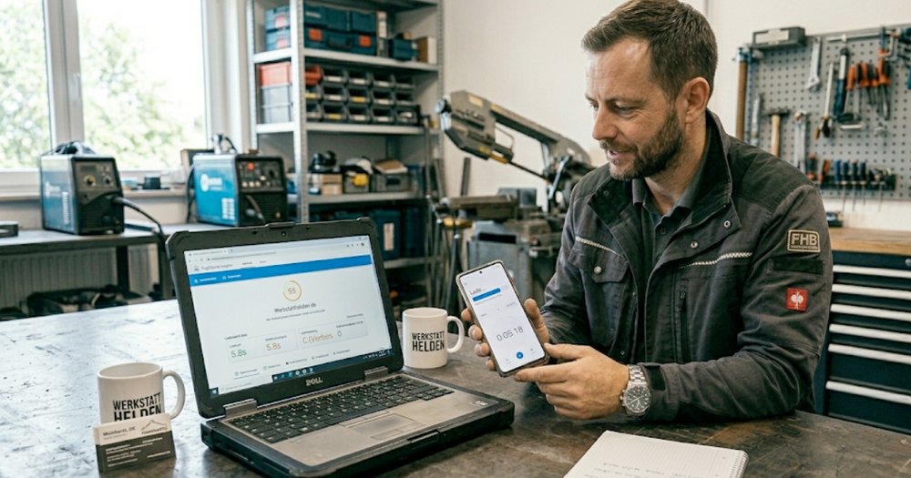 Handwerker-Website Ladezeit testen: 10-Minuten-Check ohne Technik
