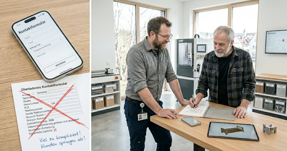 Kontaktformular, das Aufträge bringt: 12 Felder, die du brauchst (und 8, die du weglässt)