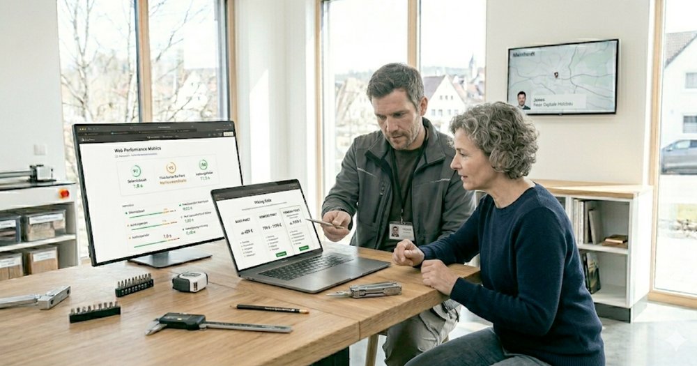 Preise auf der Handwerker-Website: 7 klare Beispiele ohne Festpreis-Falle