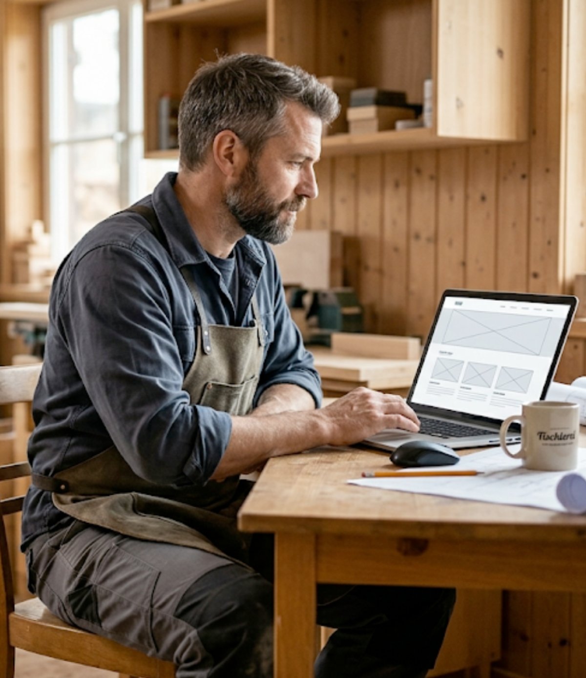 Die einfache Website für Schreiner, die online gefunden werden wollen